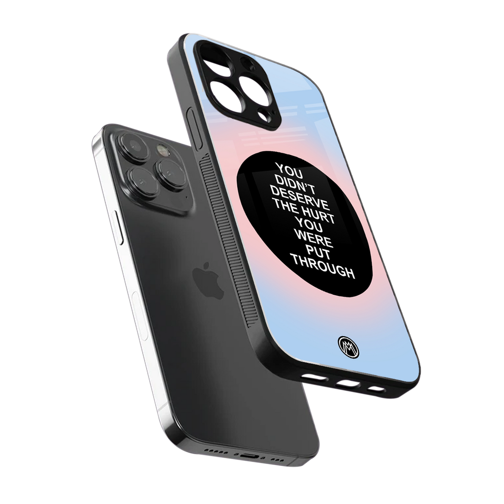 hurt back phone cover | glass case for iphone 16 pro max