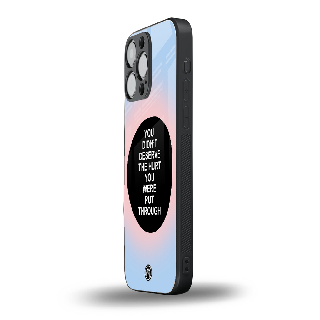 hurt back phone cover | glass case for iphone 16 pro max