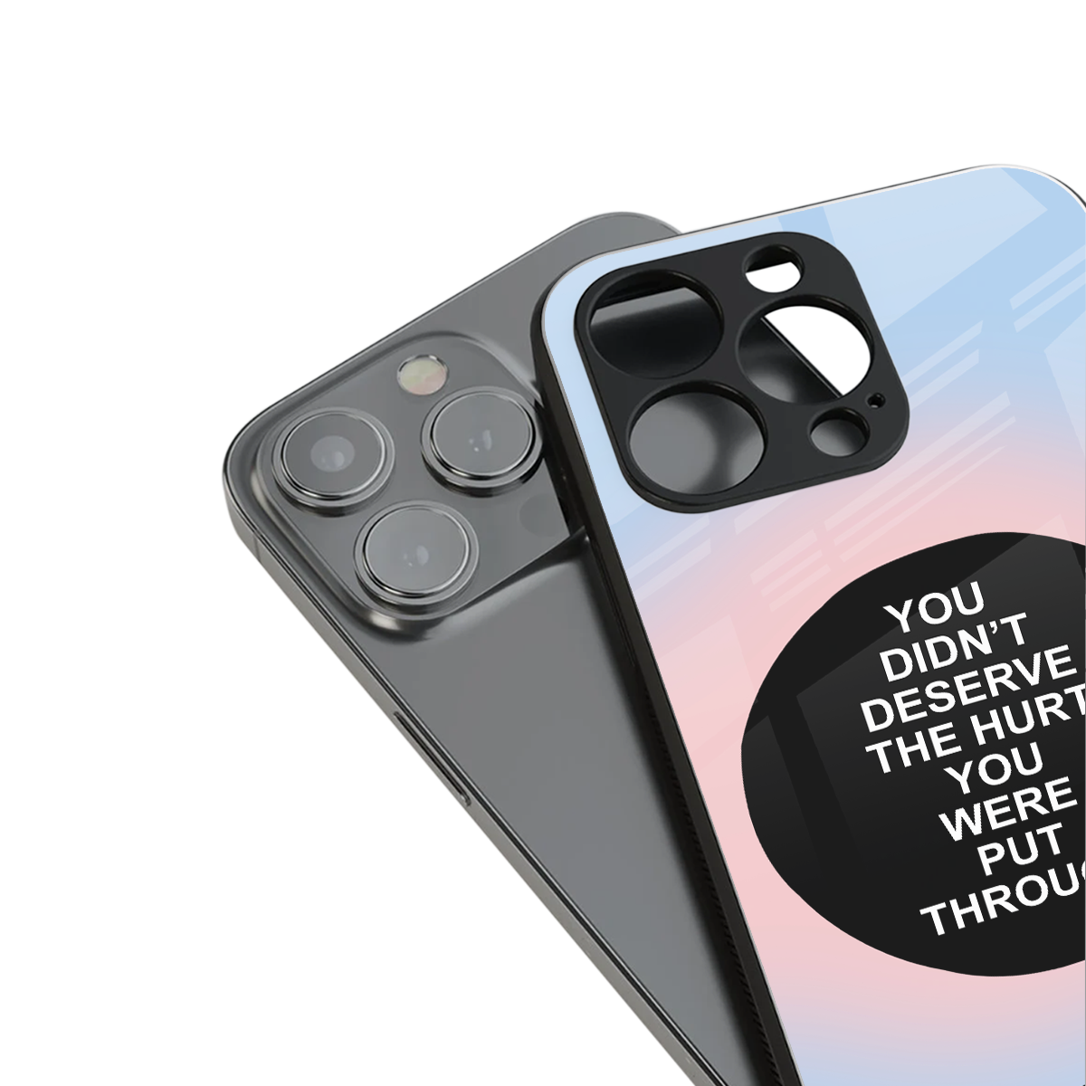 hurt back phone cover | glass case for iphone 13 mini