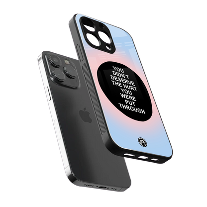 hurt back phone cover | glass case for iphone 16 pro