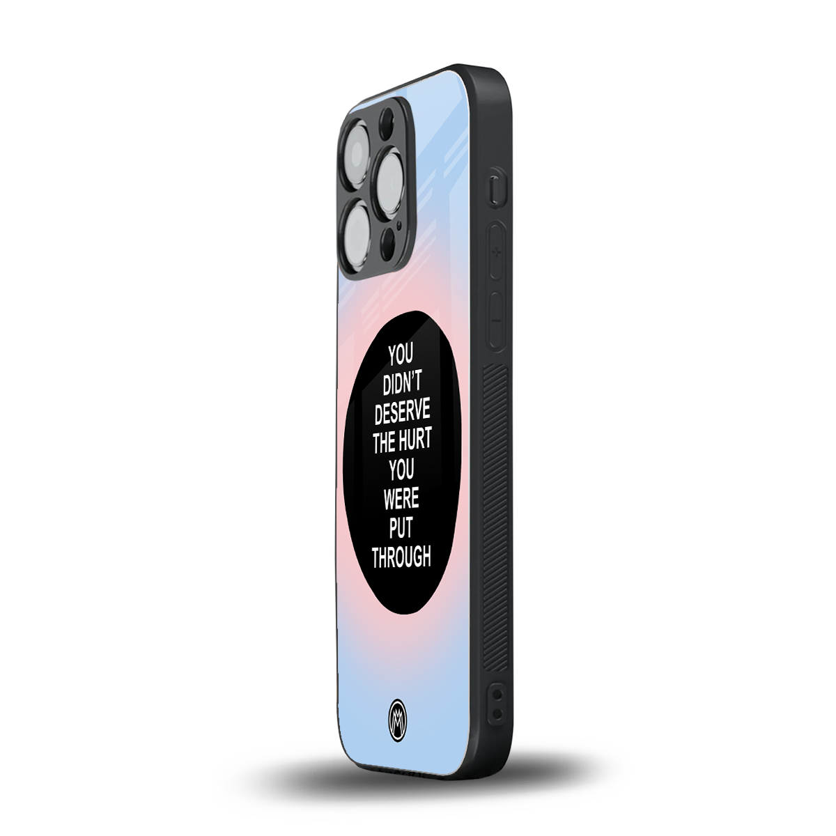 hurt back phone cover | glass case for iphone 16 pro