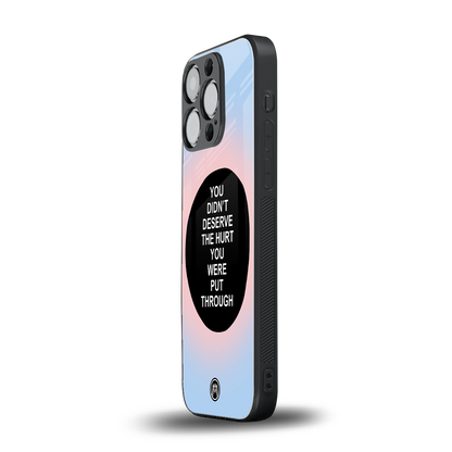 hurt back phone cover | glass case for iphone 16 pro