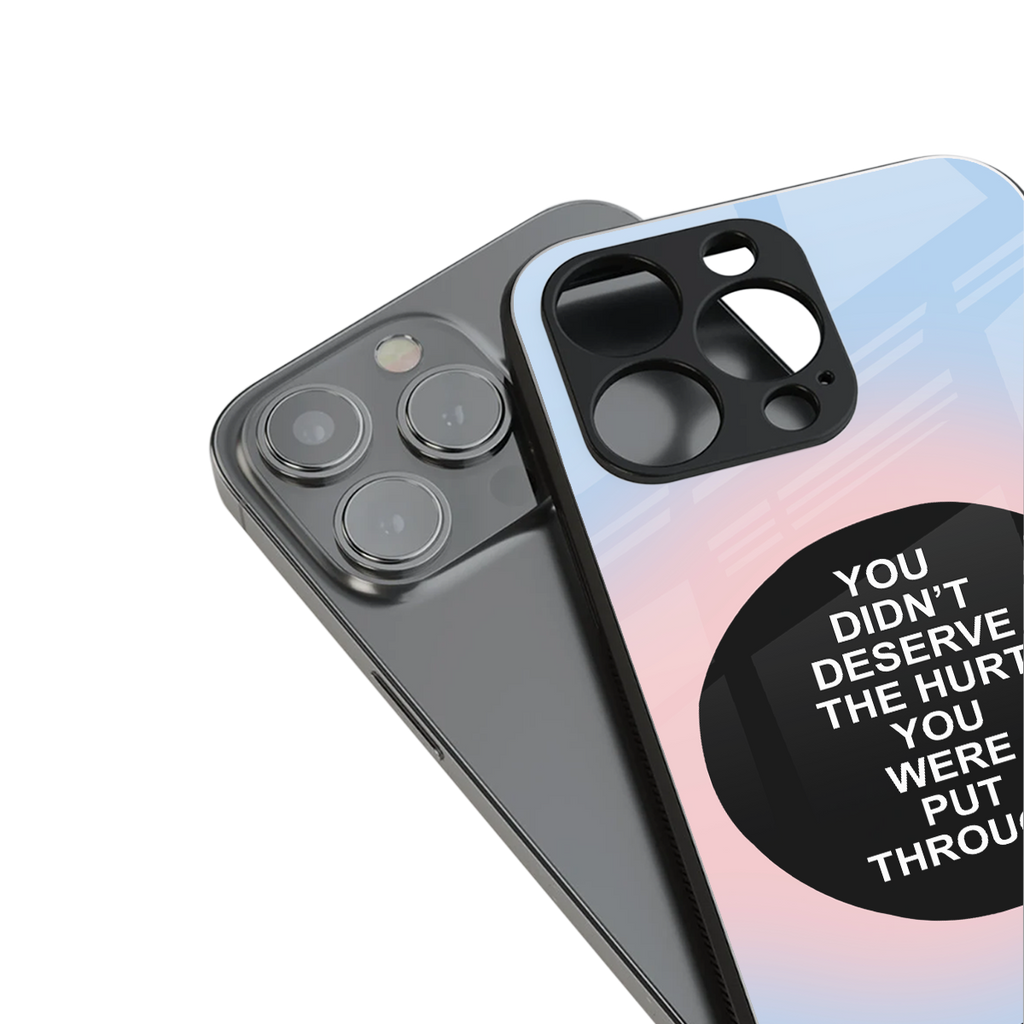 hurt back phone cover | glass case for iphone 16 pro max