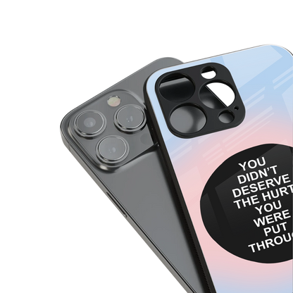 hurt back phone cover | glass case for iphone 16 pro