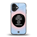 hurt back phone cover | glass case for iphone 16