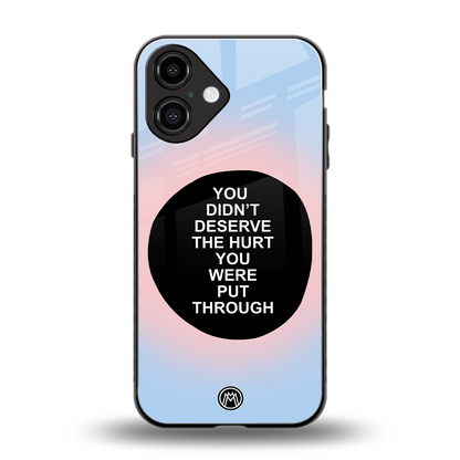 hurt back phone cover | glass case for iphone 16