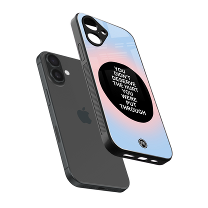 hurt back phone cover | glass case for iphone 16