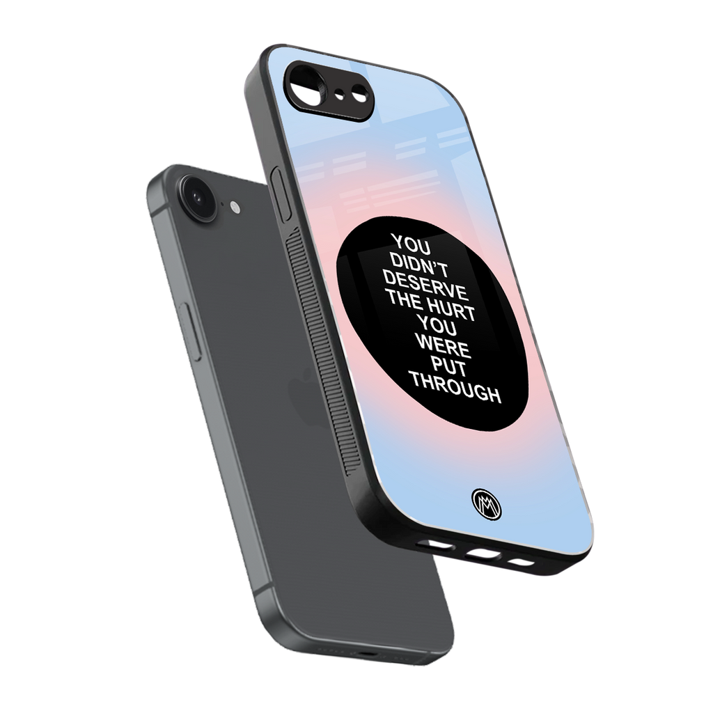 hurt back phone cover | glass case for iphone 16e