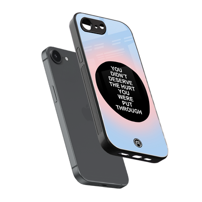 hurt back phone cover | glass case for iphone 16e
