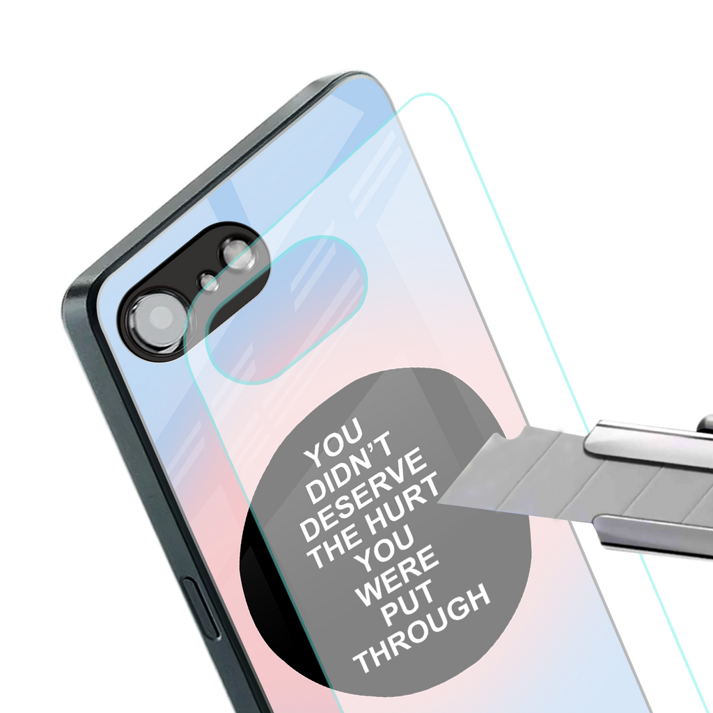 hurt back phone cover | glass case for iphone 16e