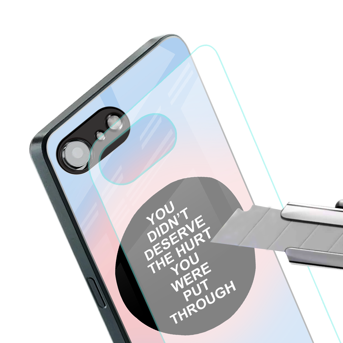 hurt back phone cover | glass case for iphone 16e