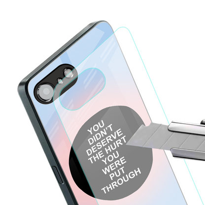 hurt back phone cover | glass case for iphone 16e