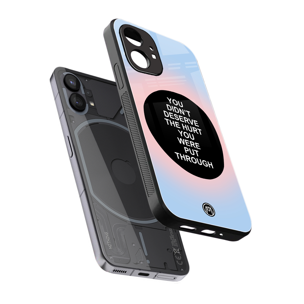 hurt back phone cover | glass case for nothing phone 1