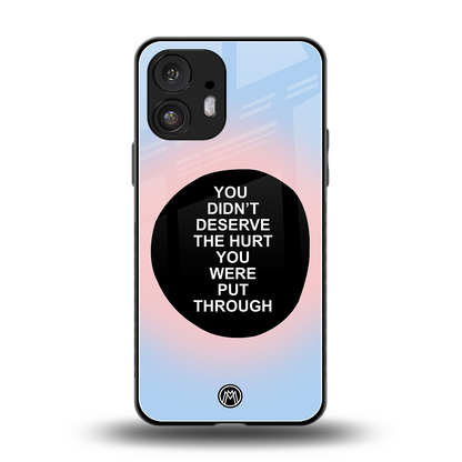 hurt back phone cover | glass case for nothing phone 2
