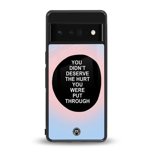 hurt back phone cover | glass case for google pixel 6 pro