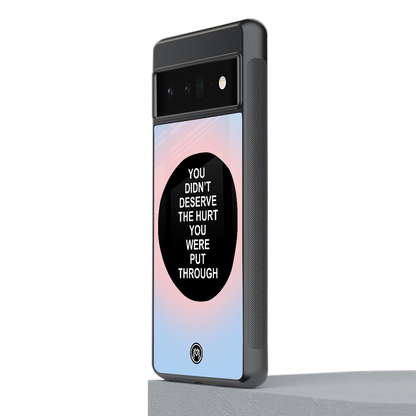 hurt back phone cover | glass case for google pixel 6 pro