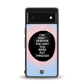 hurt back phone cover | glass case for google pixel 6