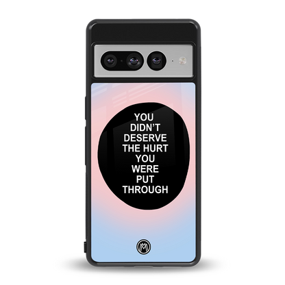 hurt back phone cover | glass case for google pixel 7 pro