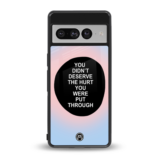 hurt back phone cover | glass case for google pixel 7 pro