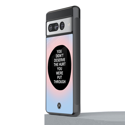 hurt back phone cover | glass case for google pixel 7 pro