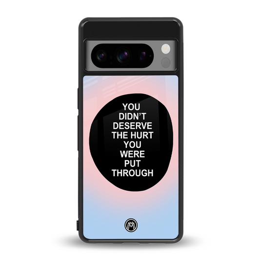 hurt back phone cover | glass case for google pixel 8 pro