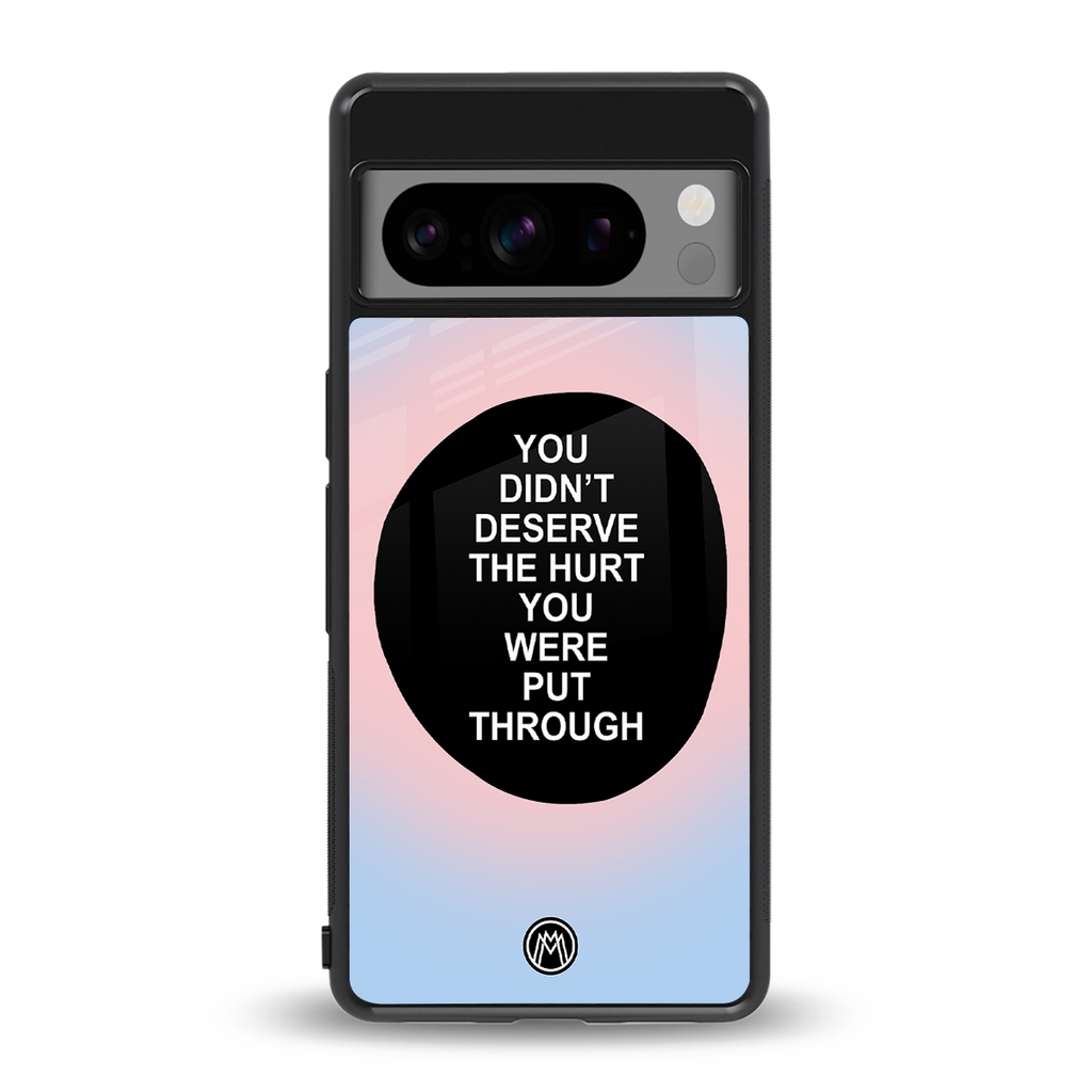 hurt back phone cover | glass case for google pixel 8 pro