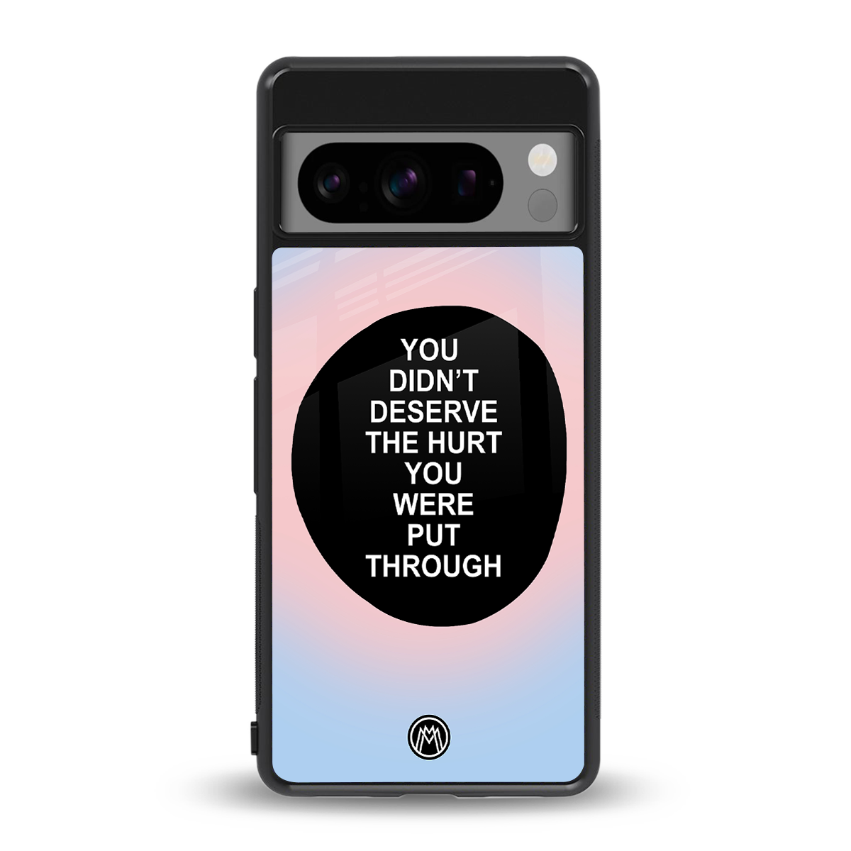 hurt back phone cover | glass case for google pixel 8 pro