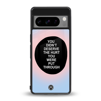 hurt back phone cover | glass case for google pixel 8 pro