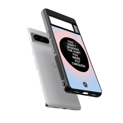 hurt back phone cover | glass case for google pixel 8 pro