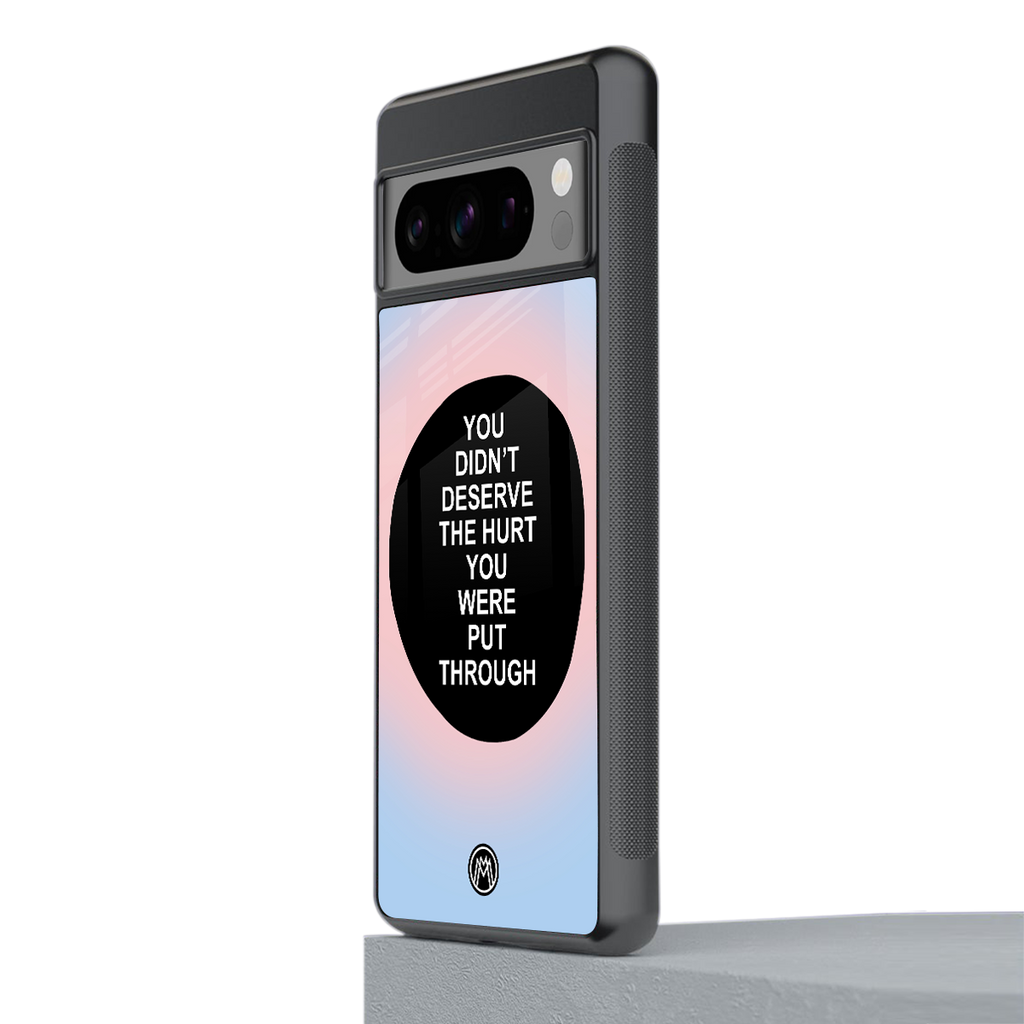 hurt back phone cover | glass case for google pixel 8 pro