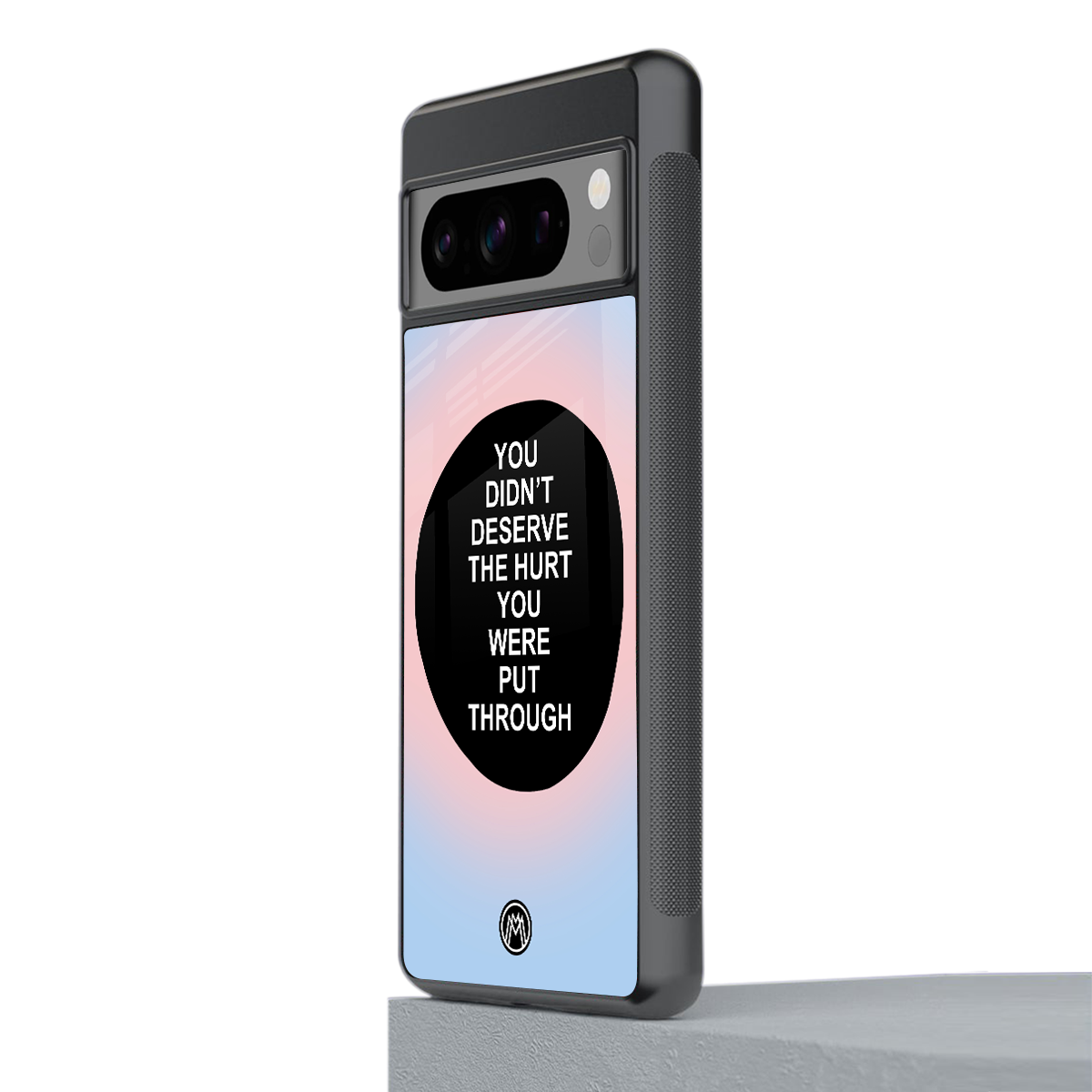 hurt back phone cover | glass case for google pixel 8 pro