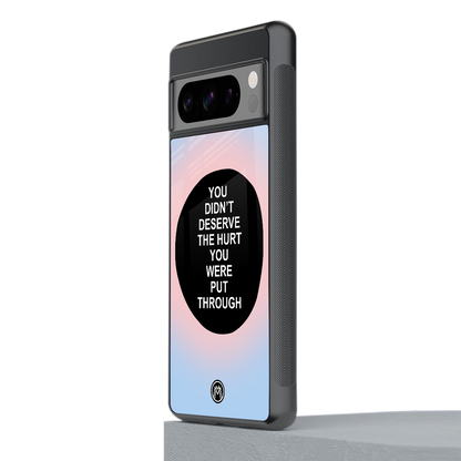 hurt back phone cover | glass case for google pixel 8 pro