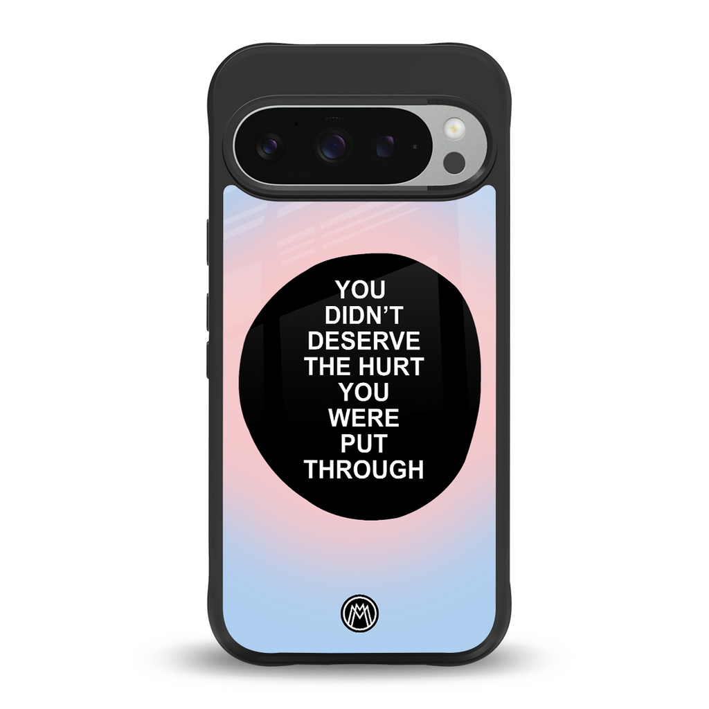 hurt back phone cover | glass case for google pixel 9 pro