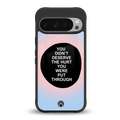 hurt back phone cover | glass case for google pixel 9 pro