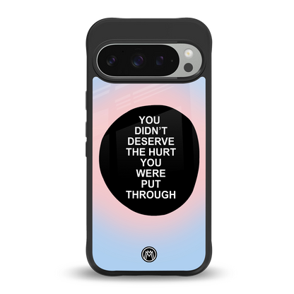 hurt back phone cover | glass case for google pixel 9 pro