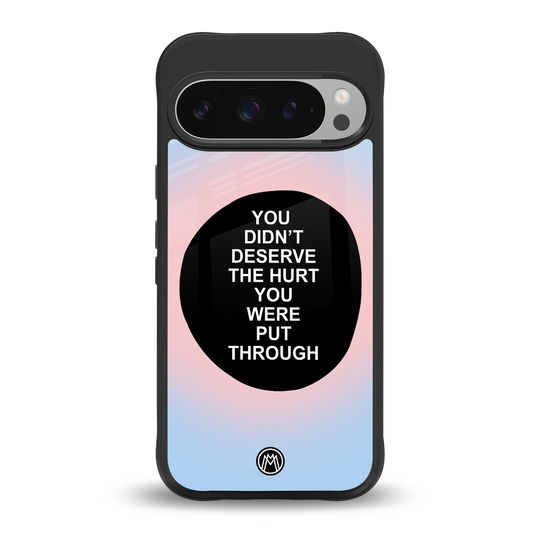 hurt back phone cover | glass case for google pixel 9 pro xl
