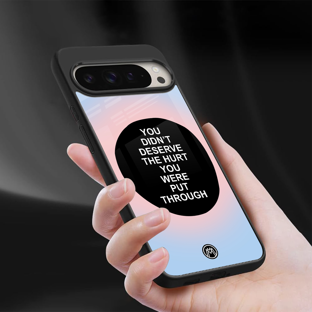 hurt back phone cover | glass case for google pixel 9 pro xl