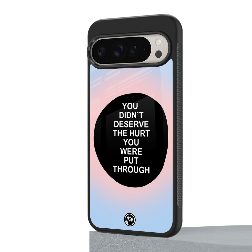 hurt back phone cover | glass case for google pixel 9 pro