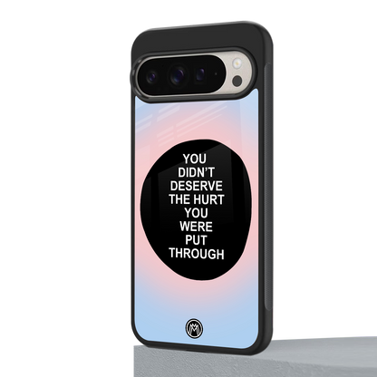 hurt back phone cover | glass case for google pixel 9 pro xl