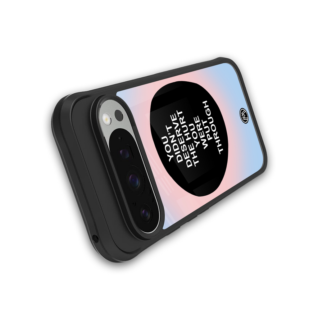 hurt back phone cover | glass case for google pixel 9 pro xl