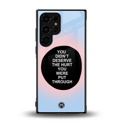 hurt back phone cover | glass case for samsung galaxy s24 ultra
