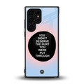 hurt back phone cover | glass case for samsung galaxy s23 ultra