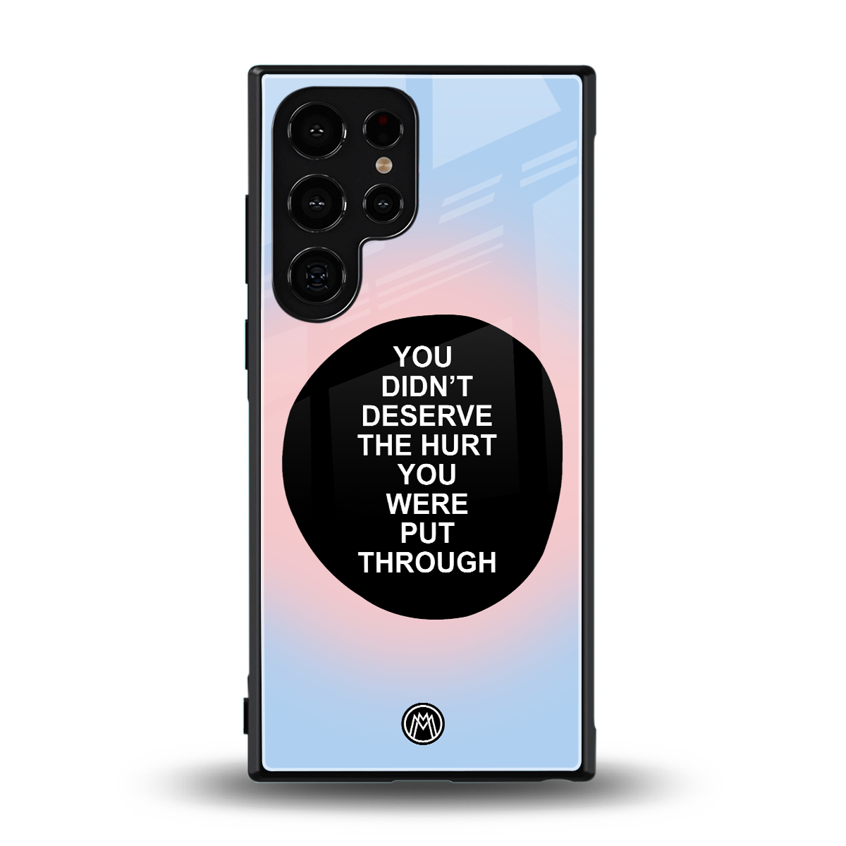 hurt back phone cover | glass case for samsung galaxy s23 ultra