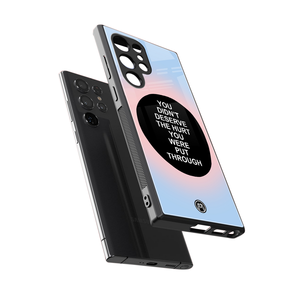 hurt back phone cover | glass case for samsung galaxy s23 ultra