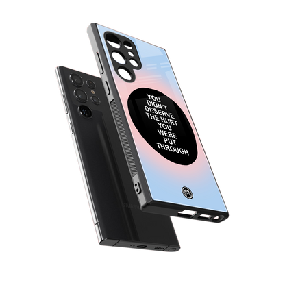 hurt back phone cover | glass case for samsung galaxy s23 ultra