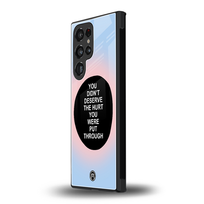 hurt back phone cover | glass case for samsung galaxy s23 ultra