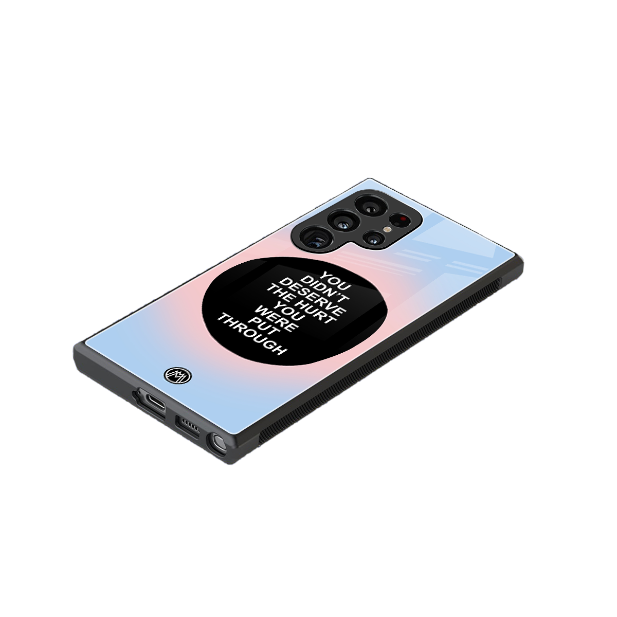 hurt back phone cover | glass case for samsung galaxy s23 ultra