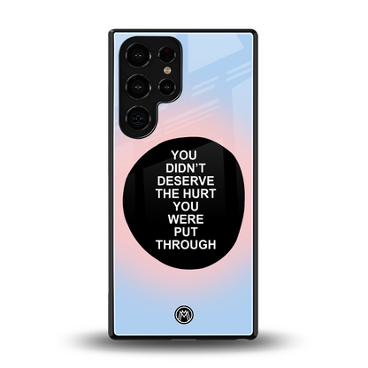 hurt back phone cover | glass case for samsung galaxy s25 ultra
