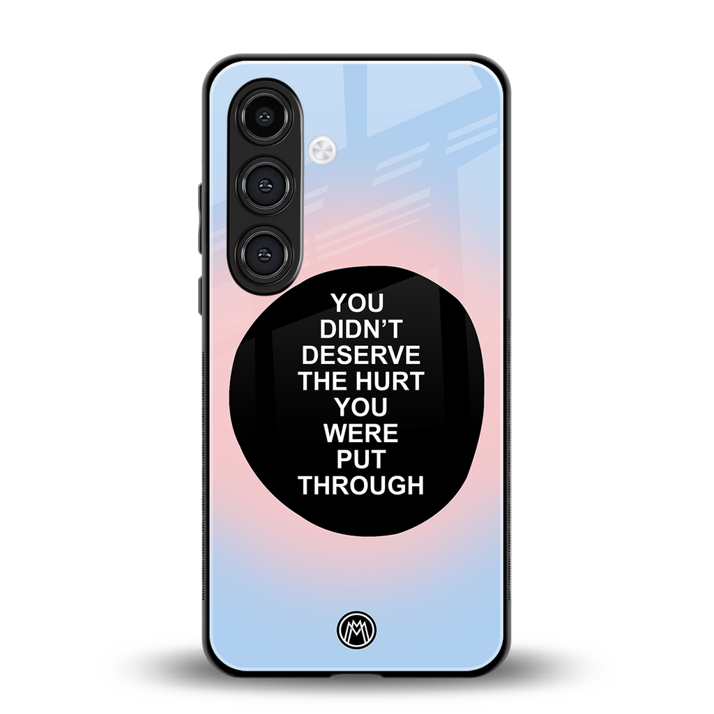 hurt back phone cover | glass case for samsung galaxy s23 plus