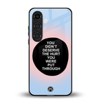 hurt back phone cover | glass case for samsung galaxy s23 plus